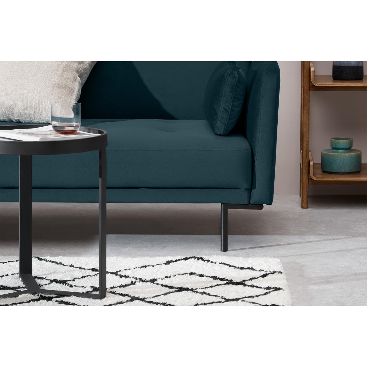 Harlow Left Hand Facing Chaise End Click Clack Sofa Bed, Steel Blue Velvet – image 5