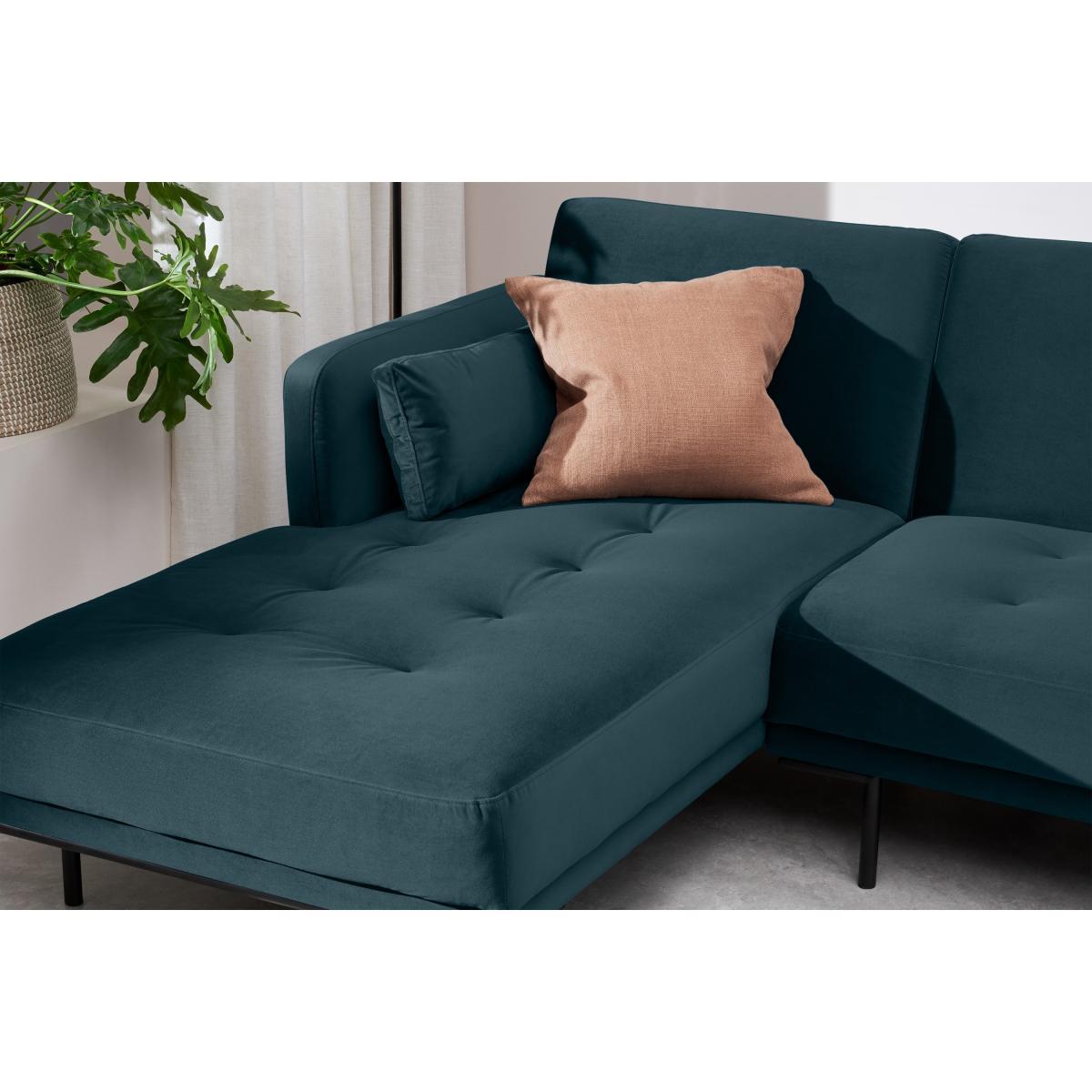 Harlow Left Hand Facing Chaise End Click Clack Sofa Bed, Steel Blue Velvet – image 7