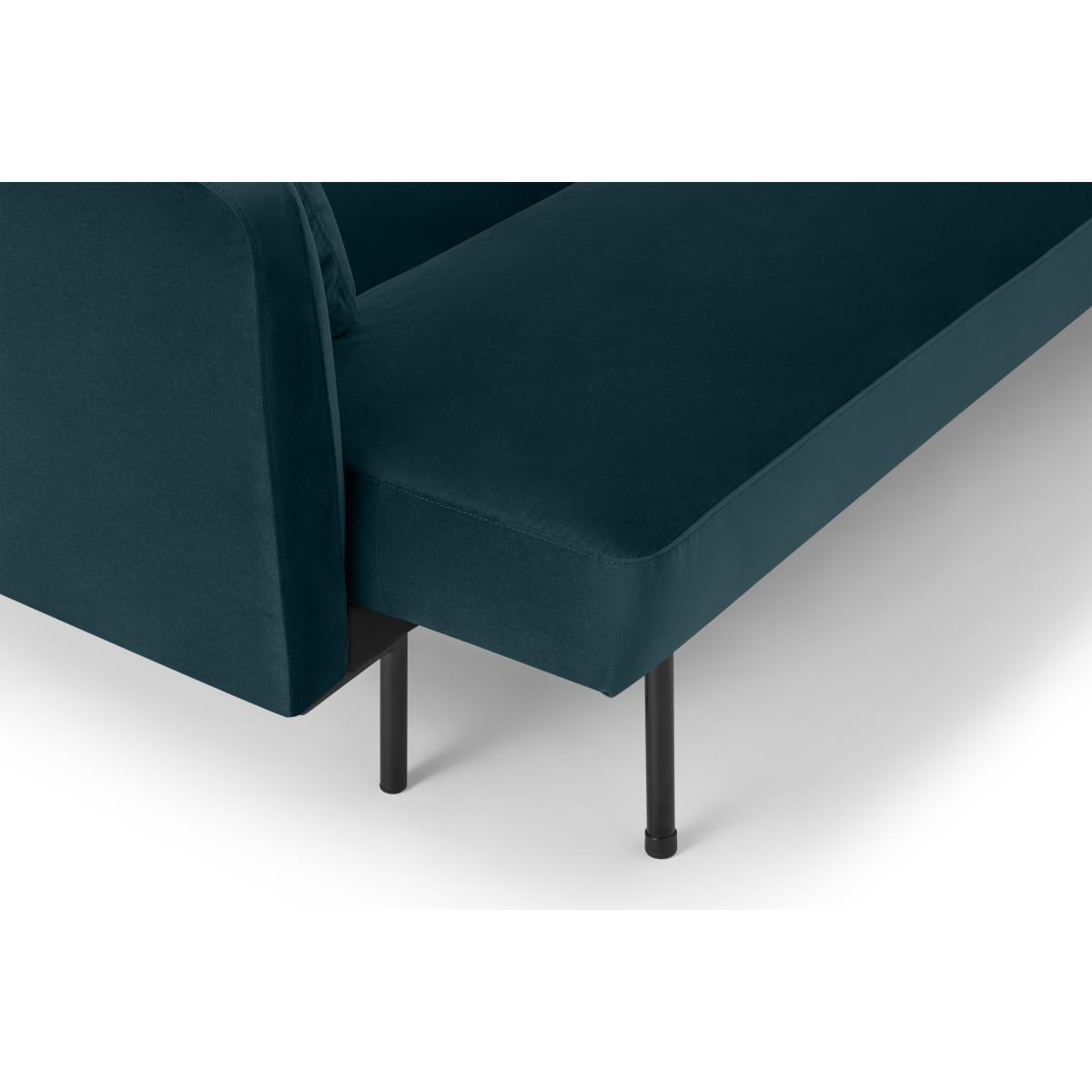 Harlow Left Hand Facing Chaise End Click Clack Sofa Bed, Steel Blue Velvet – image 9