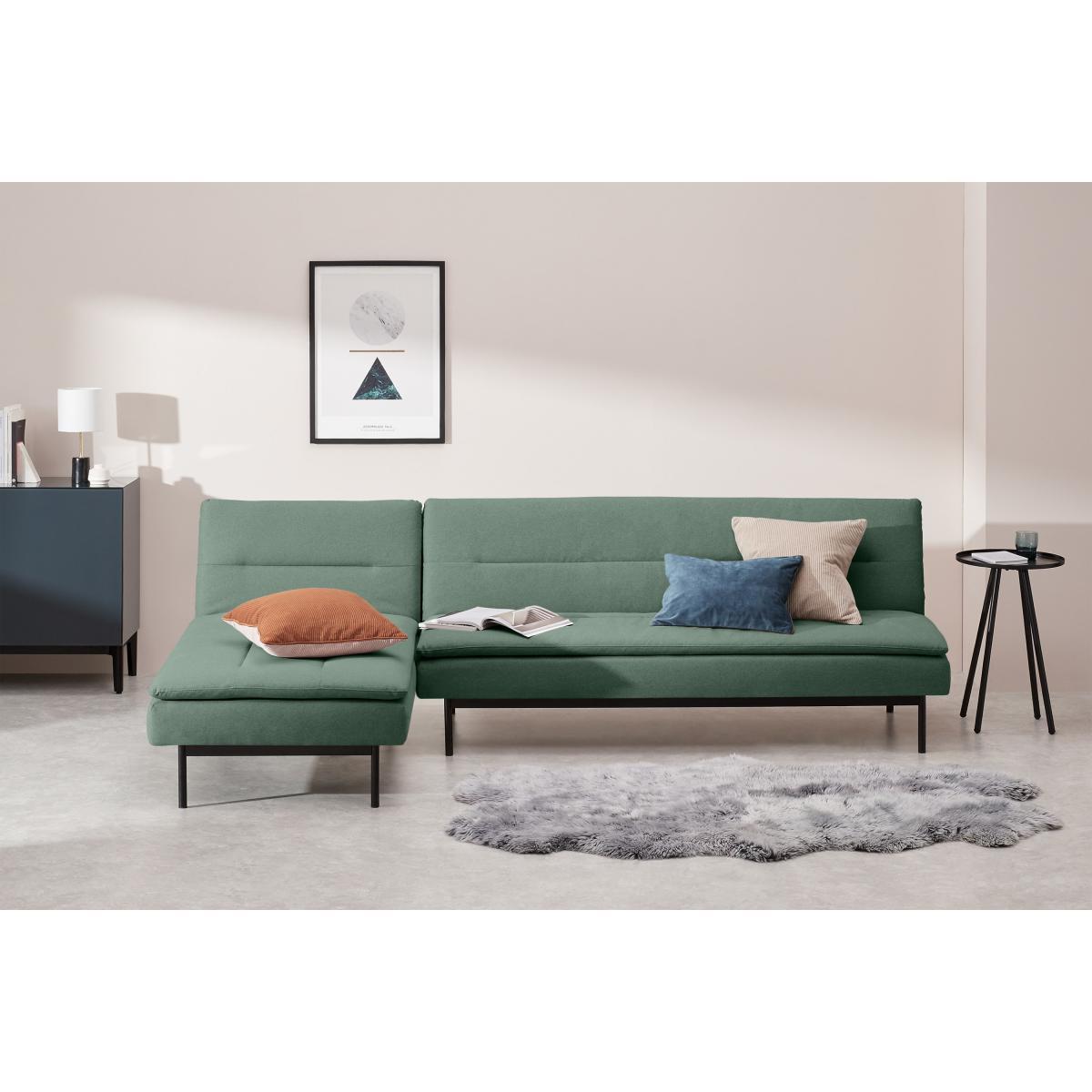 Stefan Chaise End Click Clack Sofa Bed, Alpine Green – image 4