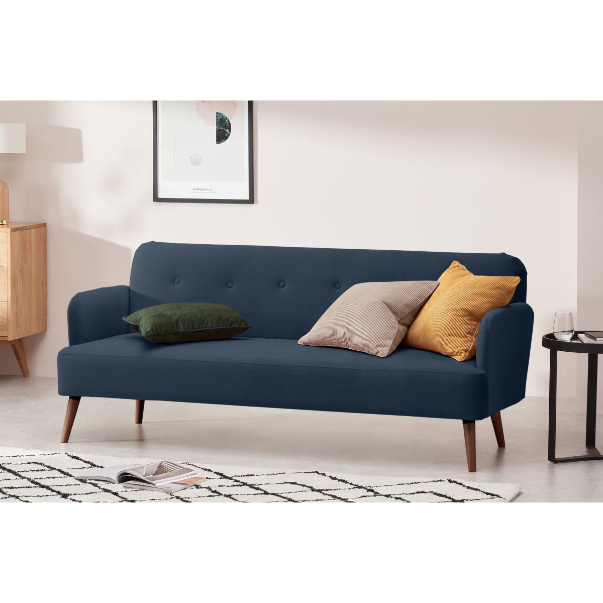 Elvi Click Clack Sofa Bed, Sapphire Blue Velvet – image 4
