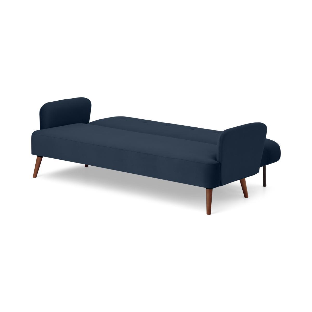 Elvi Click Clack Sofa Bed, Sapphire Blue Velvet – image 6