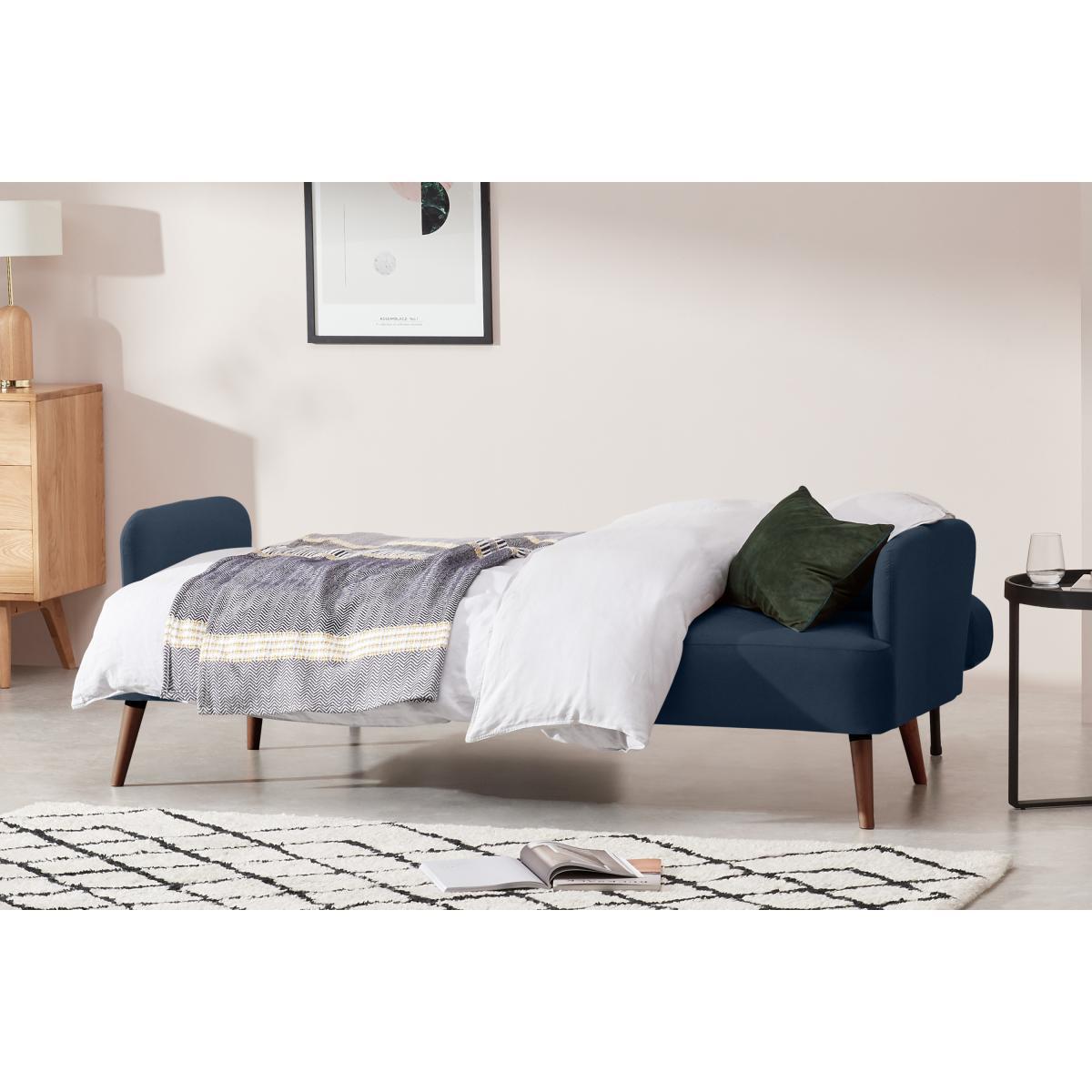 Elvi Click Clack Sofa Bed, Sapphire Blue Velvet – image 8