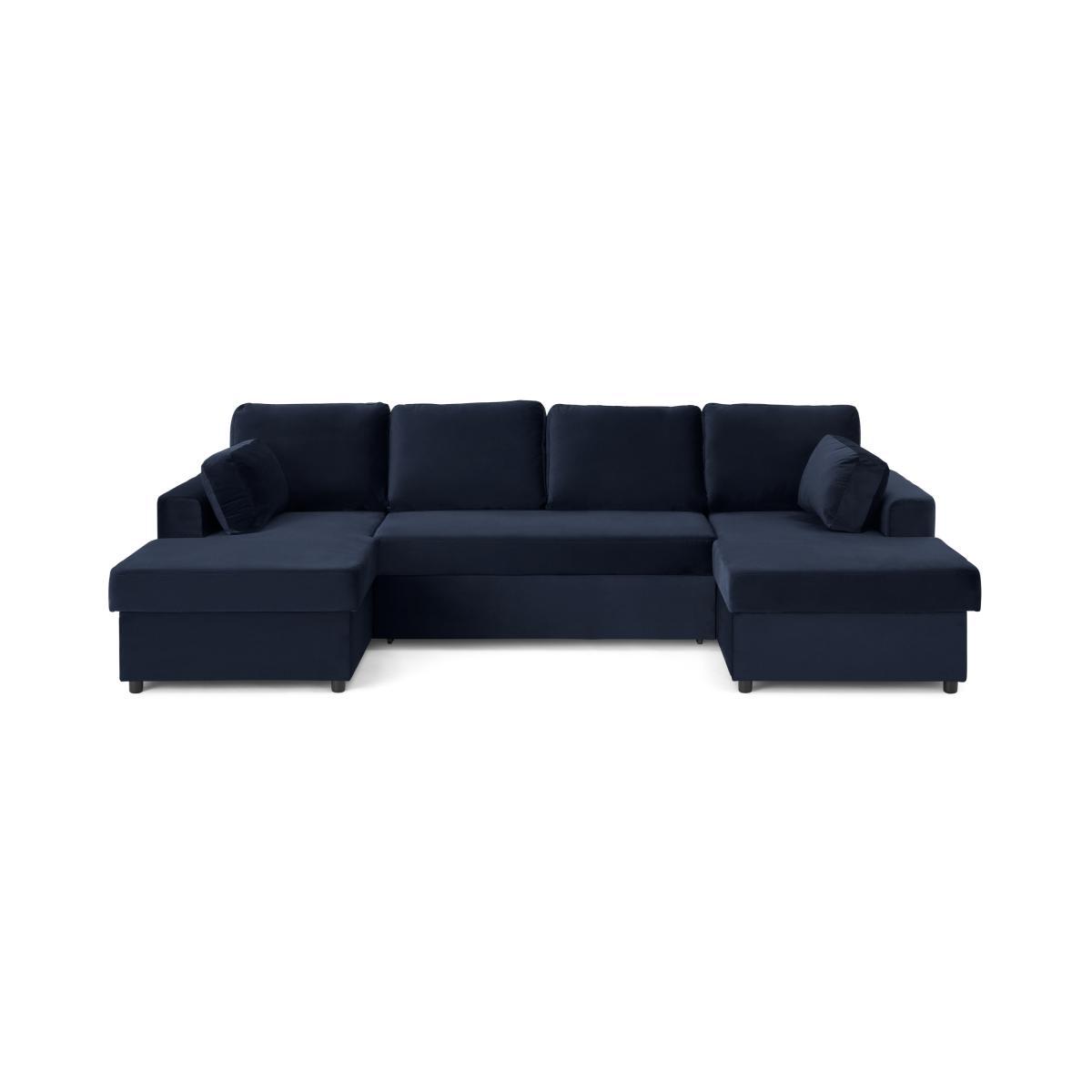 Aidian Large Corner Sofa Bed with Storage, Regal Blue Velvet – image 2