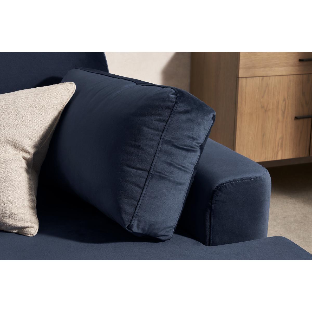 Aidian Large Corner Sofa Bed with Storage, Regal Blue Velvet – image 7