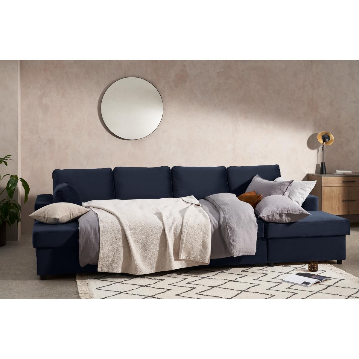 Aidian Large Corner Sofa Bed with Storage, Regal Blue Velvet – image 9