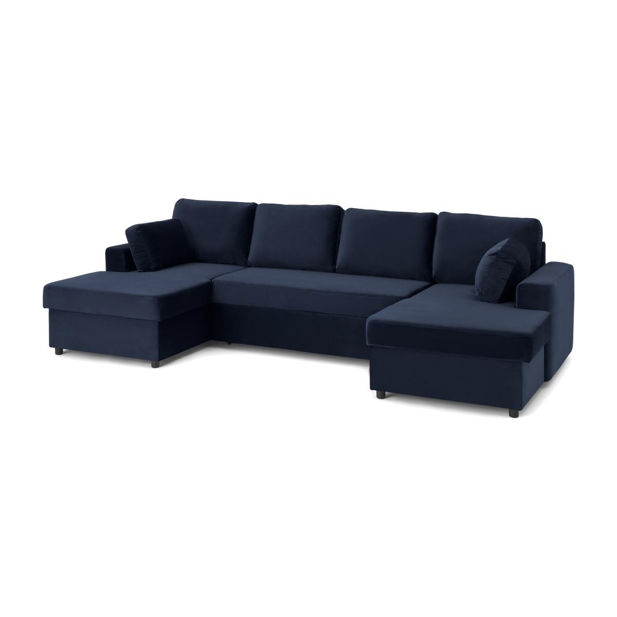 Aidian Large Corner Sofa Bed with Storage, Regal Blue Velvet – image 1