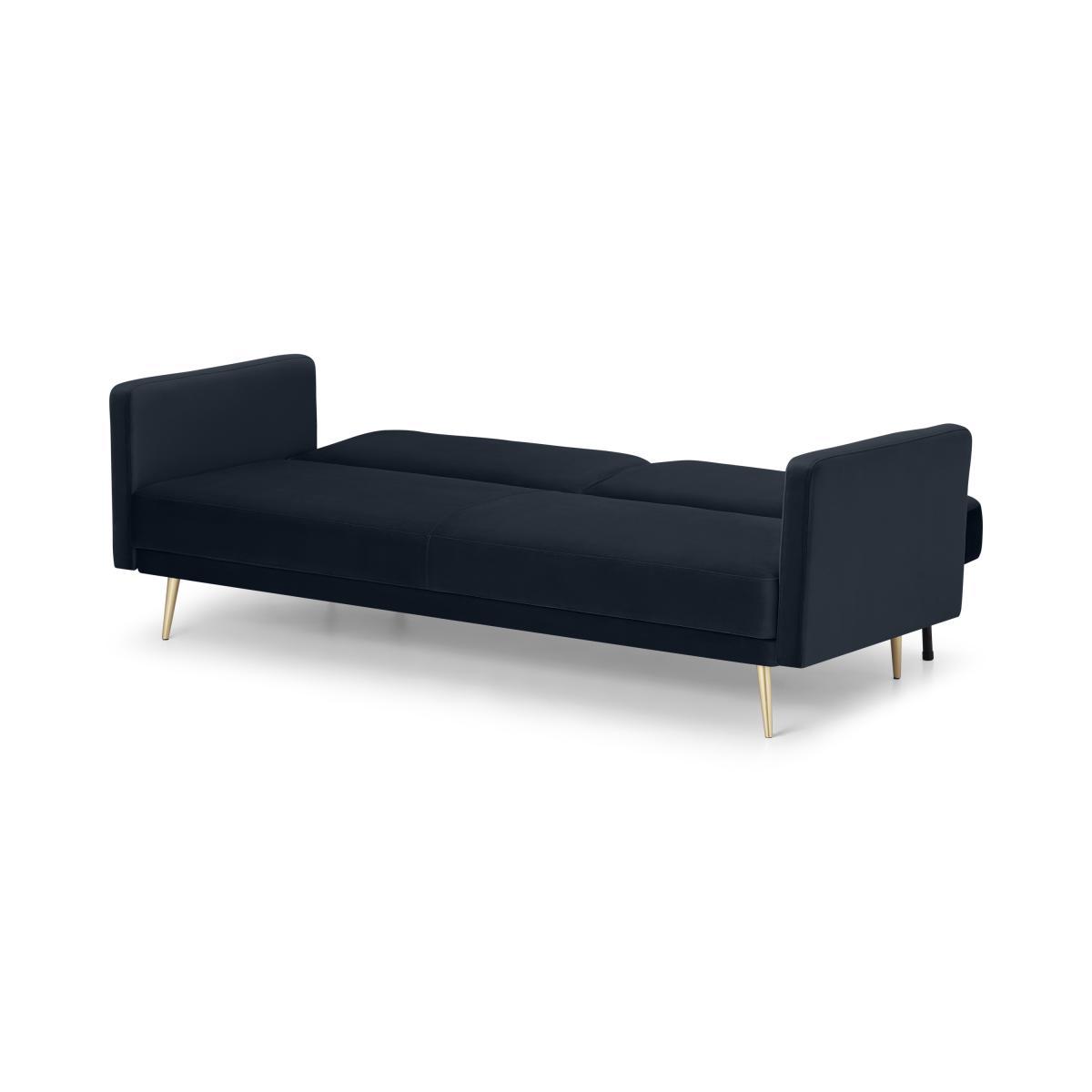 Eulia Click Clack Sofa Bed, Moonlight Blue Velvet – image 6