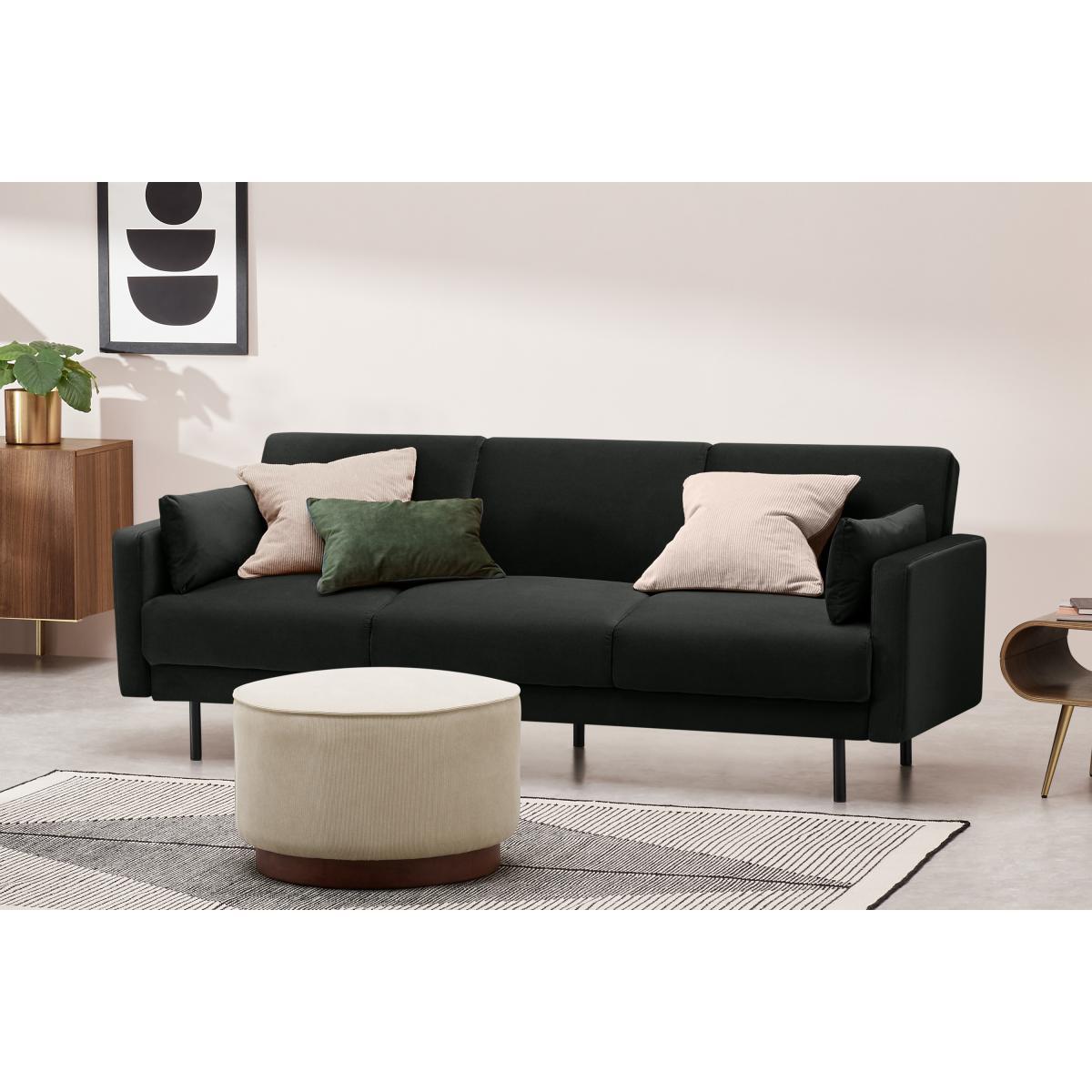 Delphi Click Clack Sofa Bed, Dark Anthracite Velvet – image 4