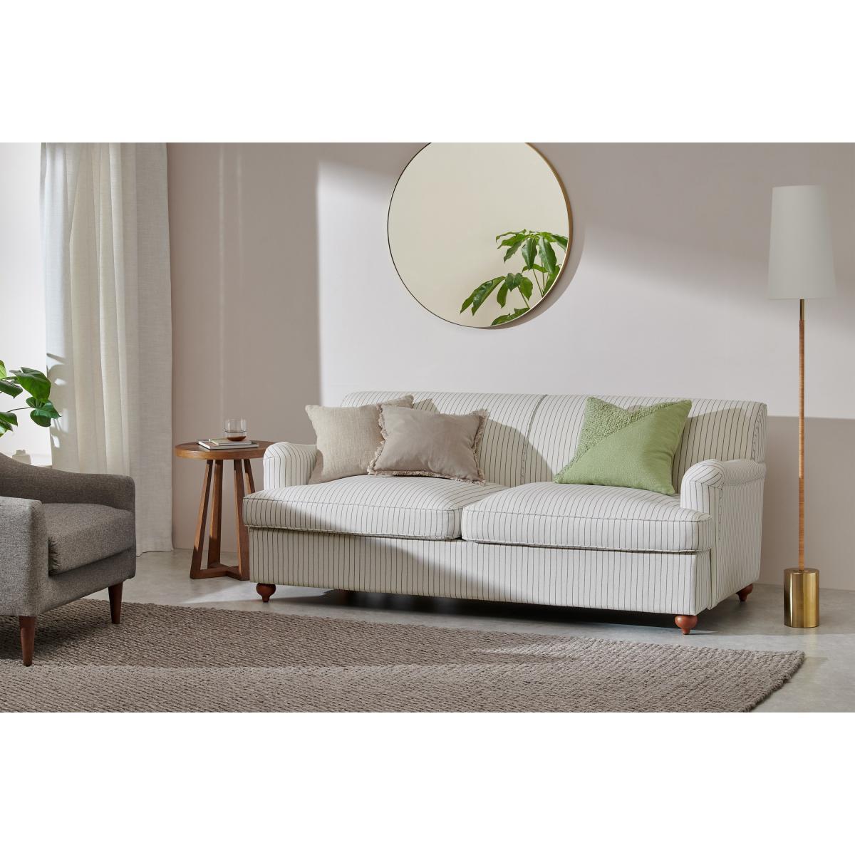 Orson Sofa Bed, Off-White Striped Recycled Safi – image 4