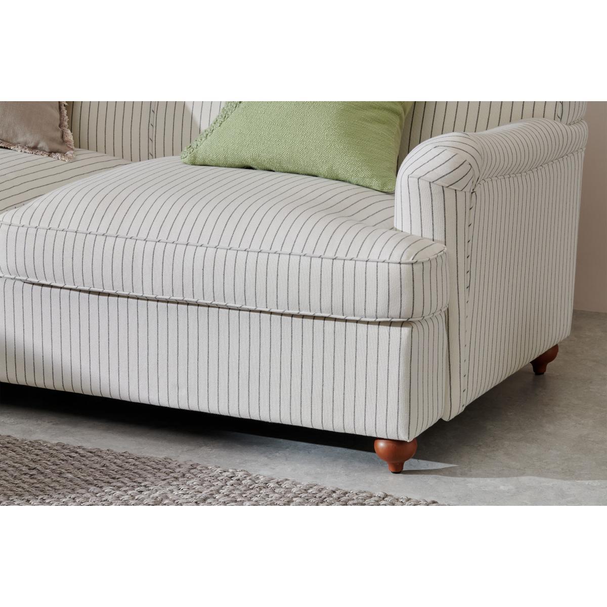 Orson Sofa Bed, Off-White Striped Recycled Safi – image 6