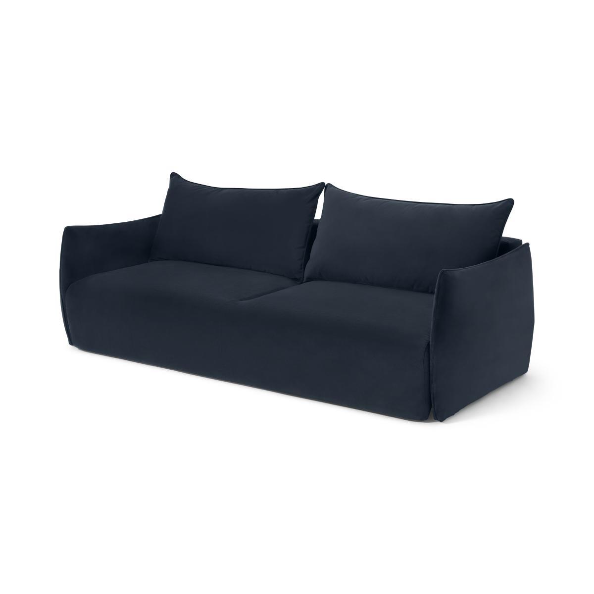 Kalli Platform Sofa Bed with Pocket Sprung Mattress, Oxford Blue Velvet – image 3