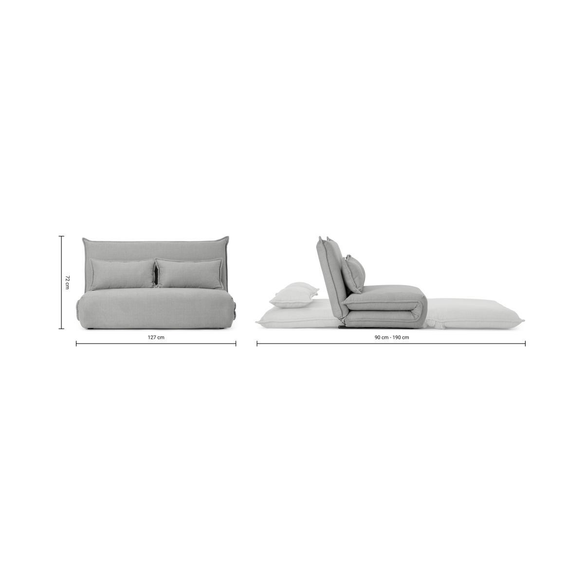 Bria Click Clack Fold Out Double Sofa Bed, Glacier Grey Weave – image 11
