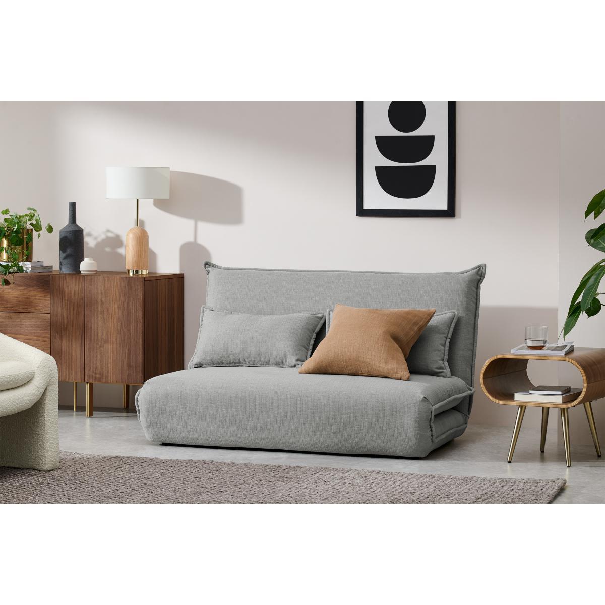 Bria Click Clack Fold Out Double Sofa Bed, Glacier Grey Weave – image 4