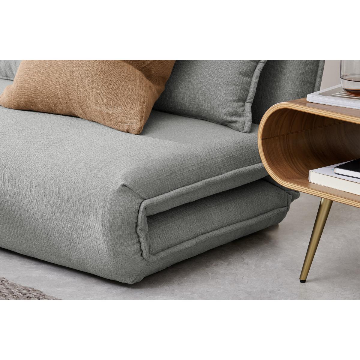 Bria Click Clack Fold Out Double Sofa Bed, Glacier Grey Weave – image 6