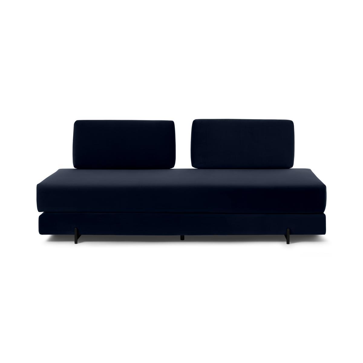 Lilia Day Bed with Pocket Sprung Mattress, Oxford Blue Velvet – image 2