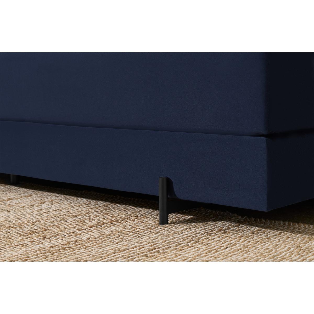 Lilia Day Bed with Pocket Sprung Mattress, Oxford Blue Velvet – image 7