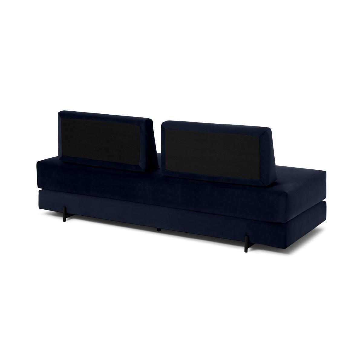 Lilia Day Bed with Pocket Sprung Mattress, Oxford Blue Velvet – image 8