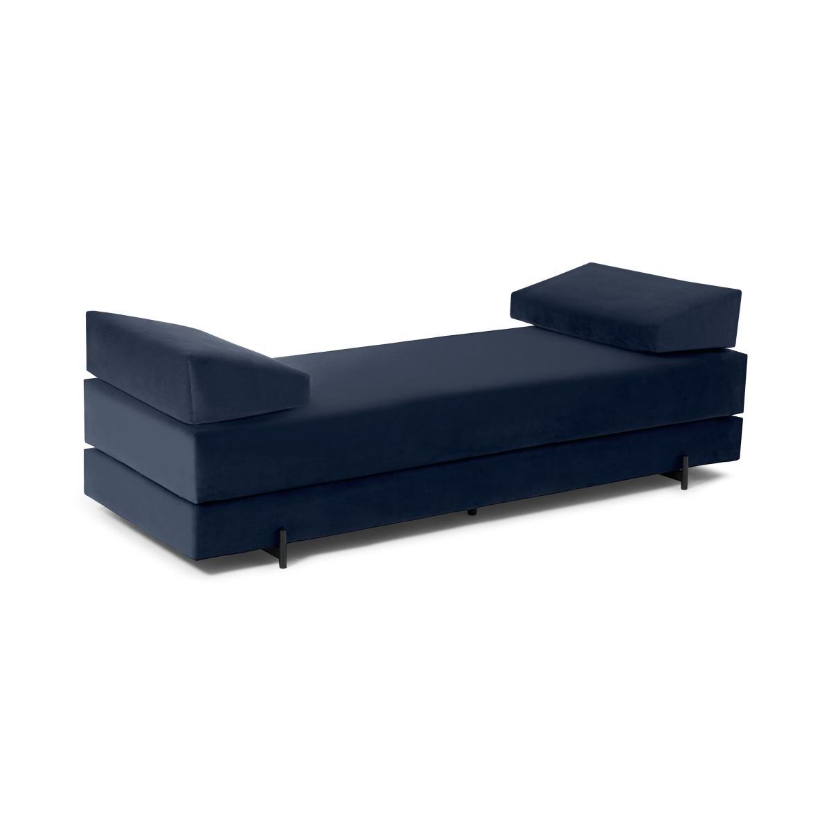 Lilia Day Bed with Pocket Sprung Mattress, Oxford Blue Velvet – image 10