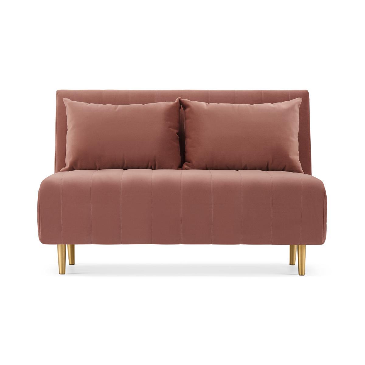 Bessie Small Sofa Bed, Blossom Pink Velvet – image 2