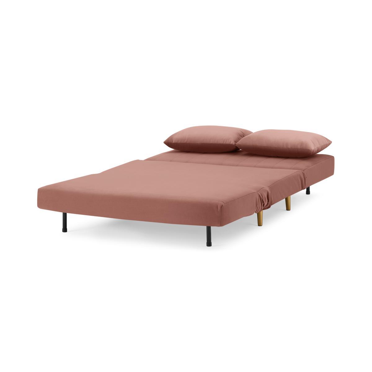 Bessie Small Sofa Bed, Blossom Pink Velvet – image 6