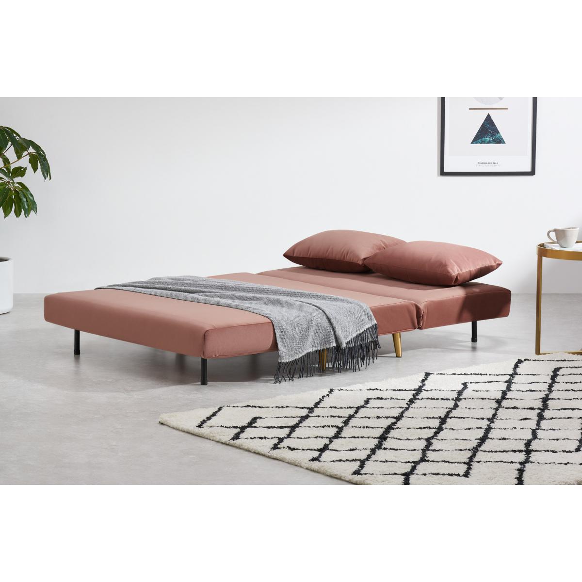 Bessie Small Sofa Bed, Blossom Pink Velvet – image 7