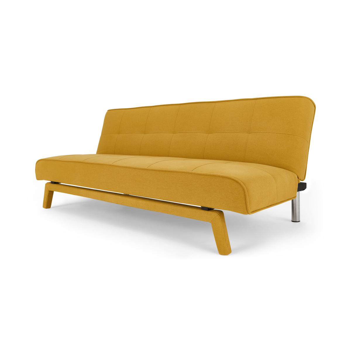 Yoko Click Clack Sofa Bed, Butter Yellow Fabric – image 3