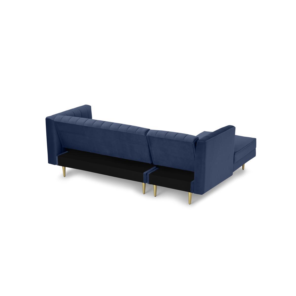 Amicie Right Hand Facing Chaise End Click Clack Sofa Bed, Royal Blue Velvet – image 9