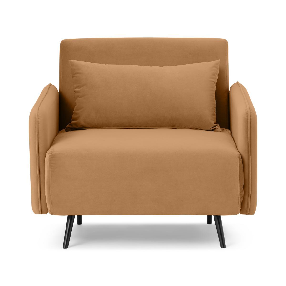 Hettie Single Sofa Bed, Apricot Velvet – image 2