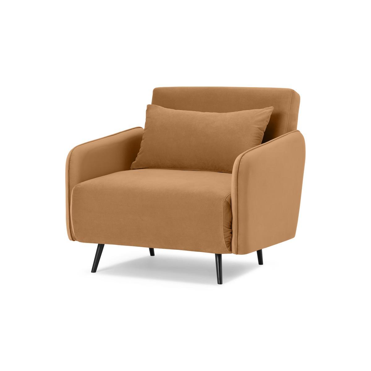 Hettie Single Sofa Bed, Apricot Velvet – image 3