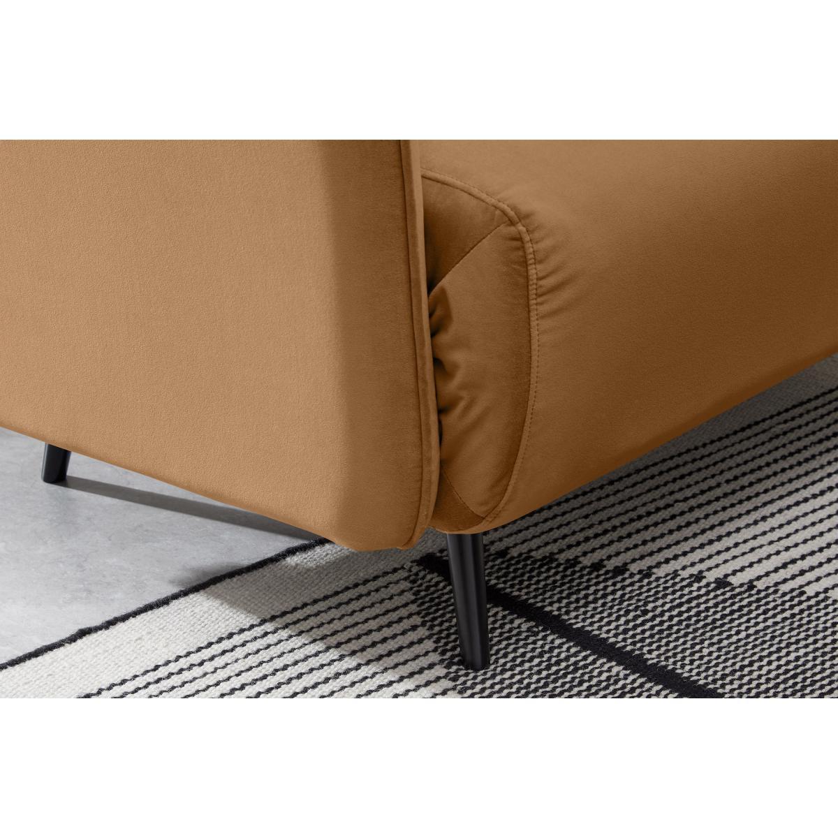 Hettie Single Sofa Bed, Apricot Velvet – image 7