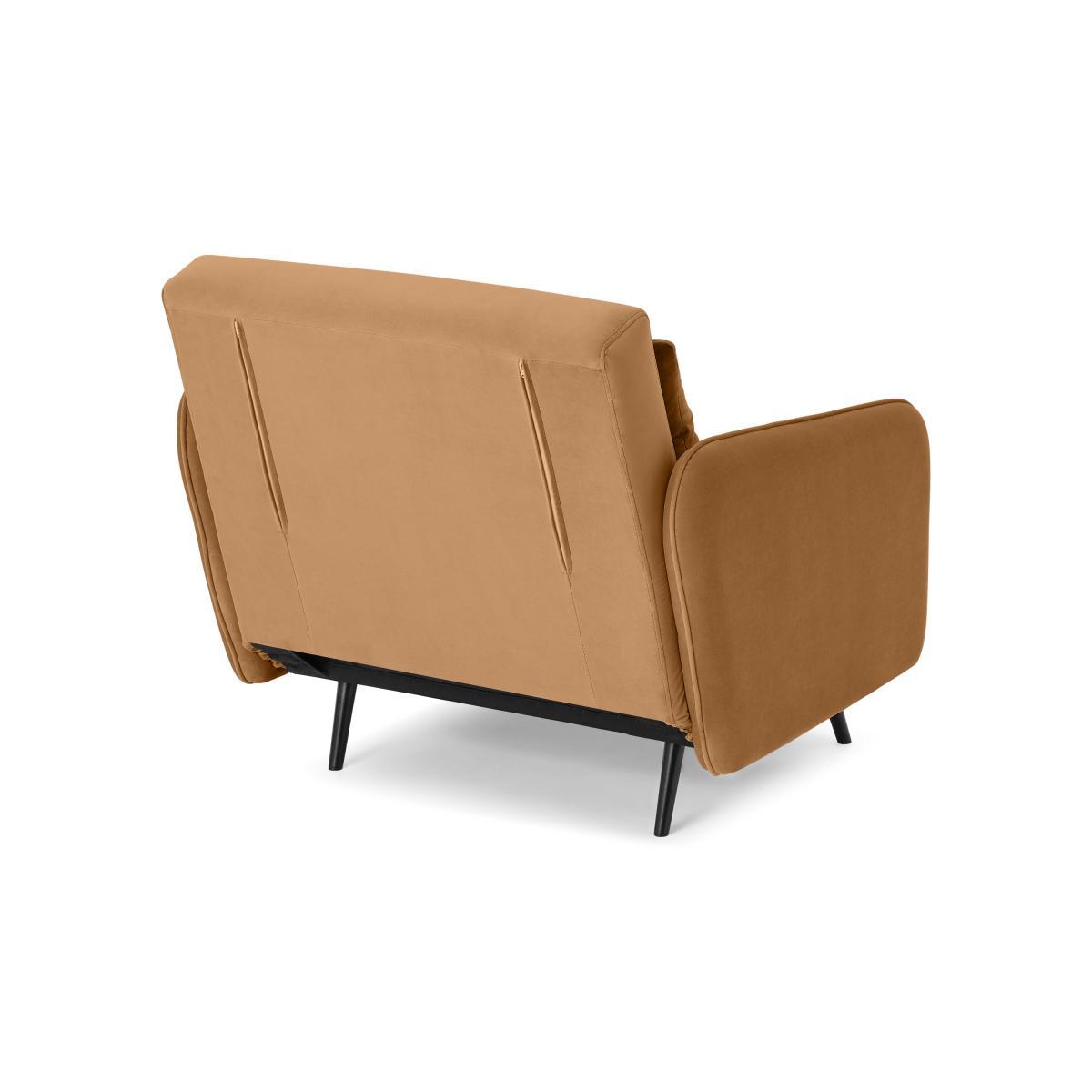 Hettie Single Sofa Bed, Apricot Velvet – image 8
