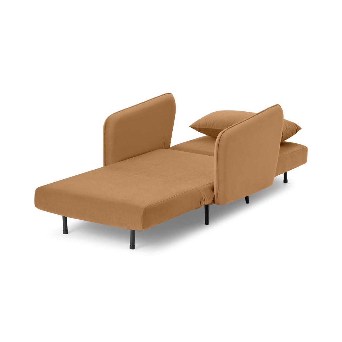 Hettie Single Sofa Bed, Apricot Velvet – image 9