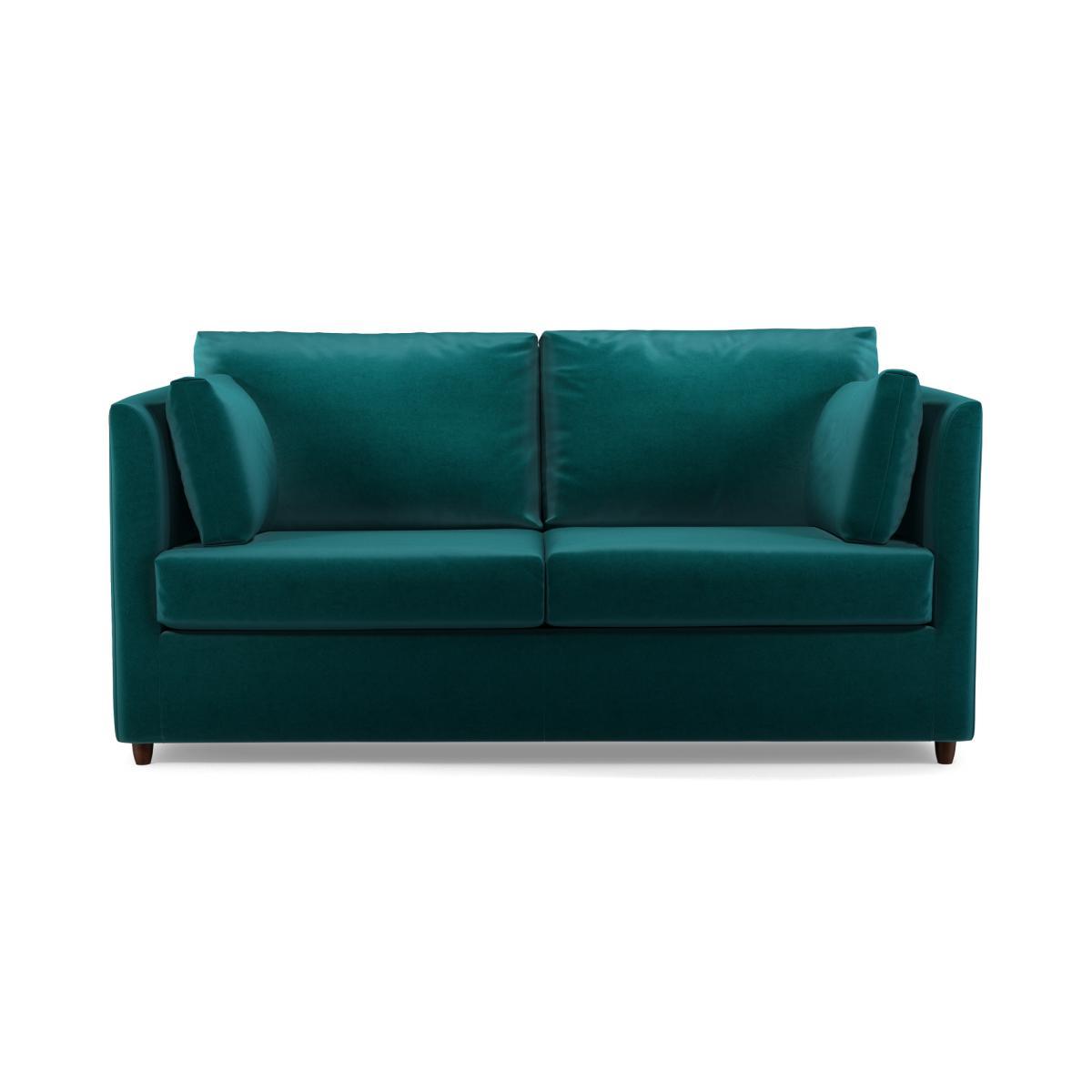 Milner Sofa Bed with Foam Mattress, Tuscan Teal Velvet – image 2