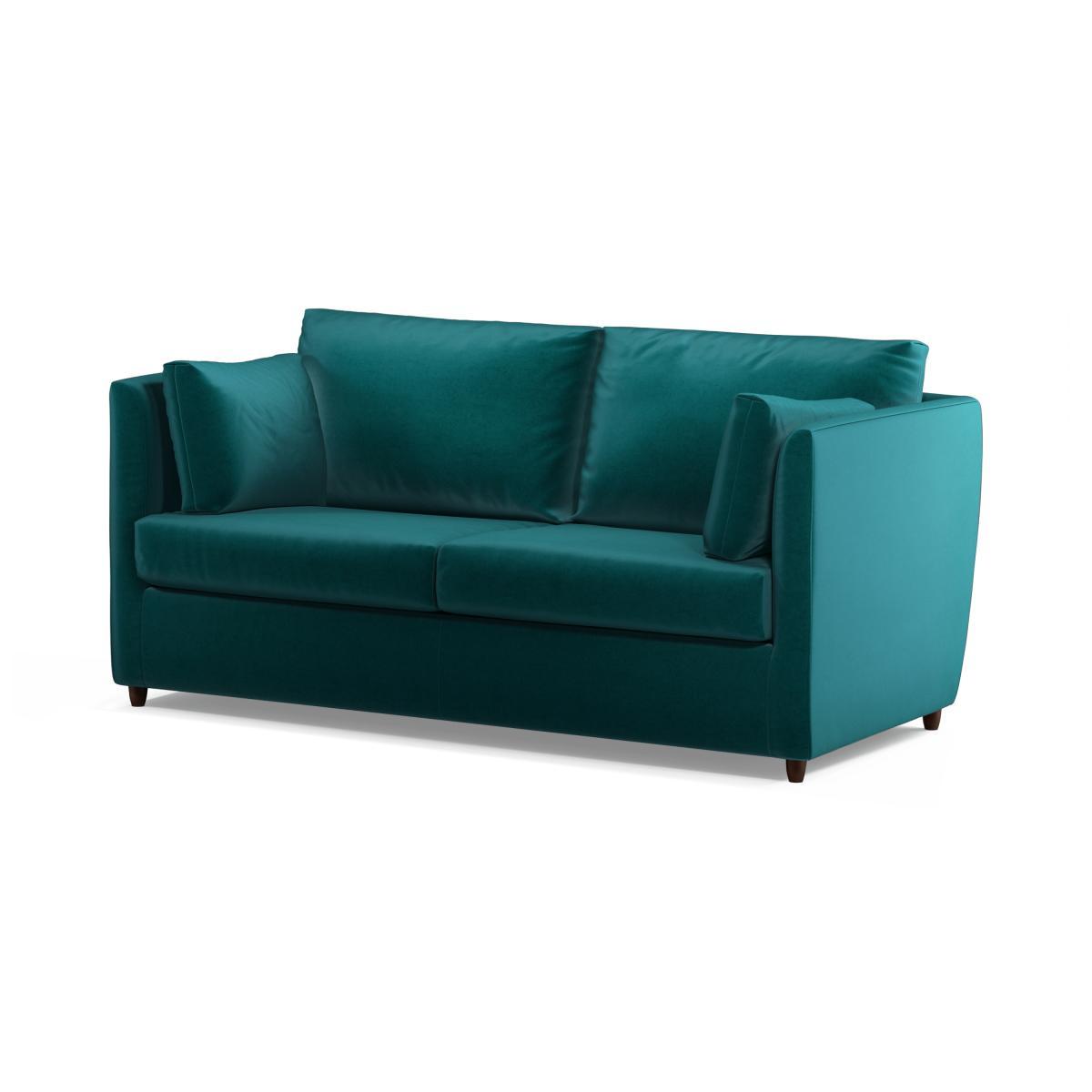 Milner Sofa Bed with Foam Mattress, Tuscan Teal Velvet – image 3