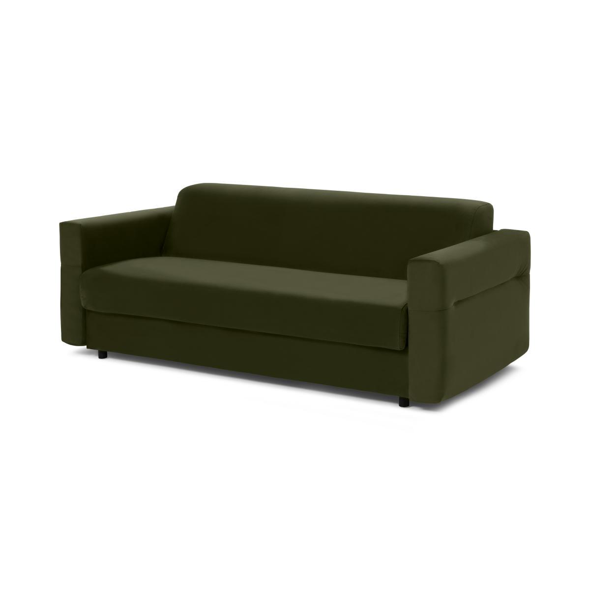 Selia 3 Seater Sofa Bed with Pocket Sprung Mattress, Highland Green Velvet – image 3