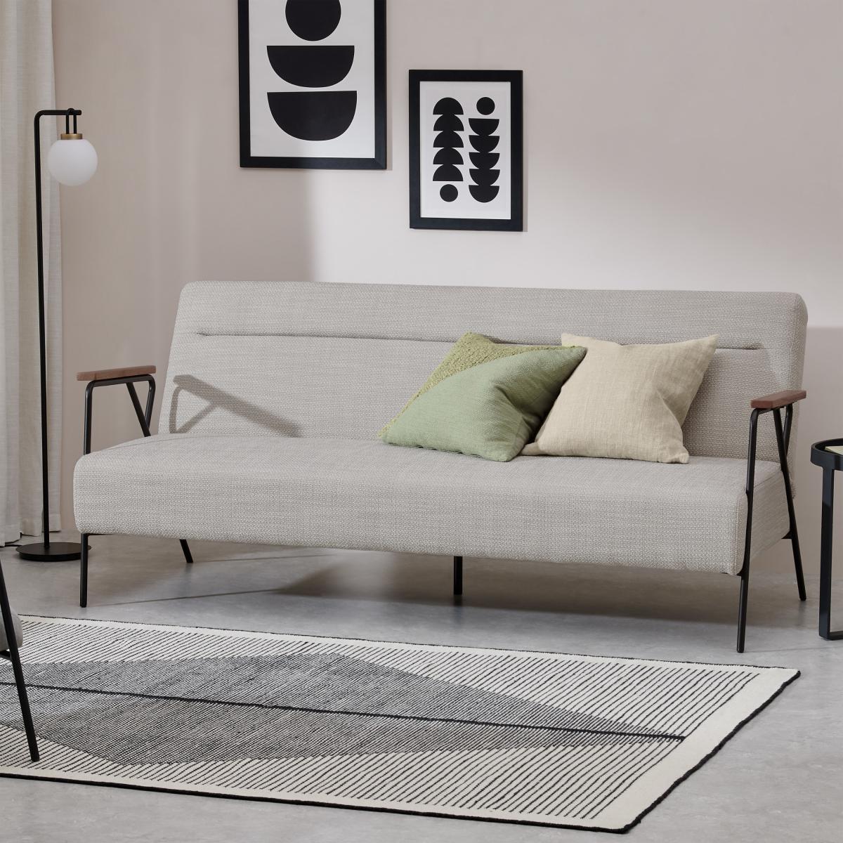 Merle Click Clack Sofa Bed, Ecru Loop Textured Boucle – image 12