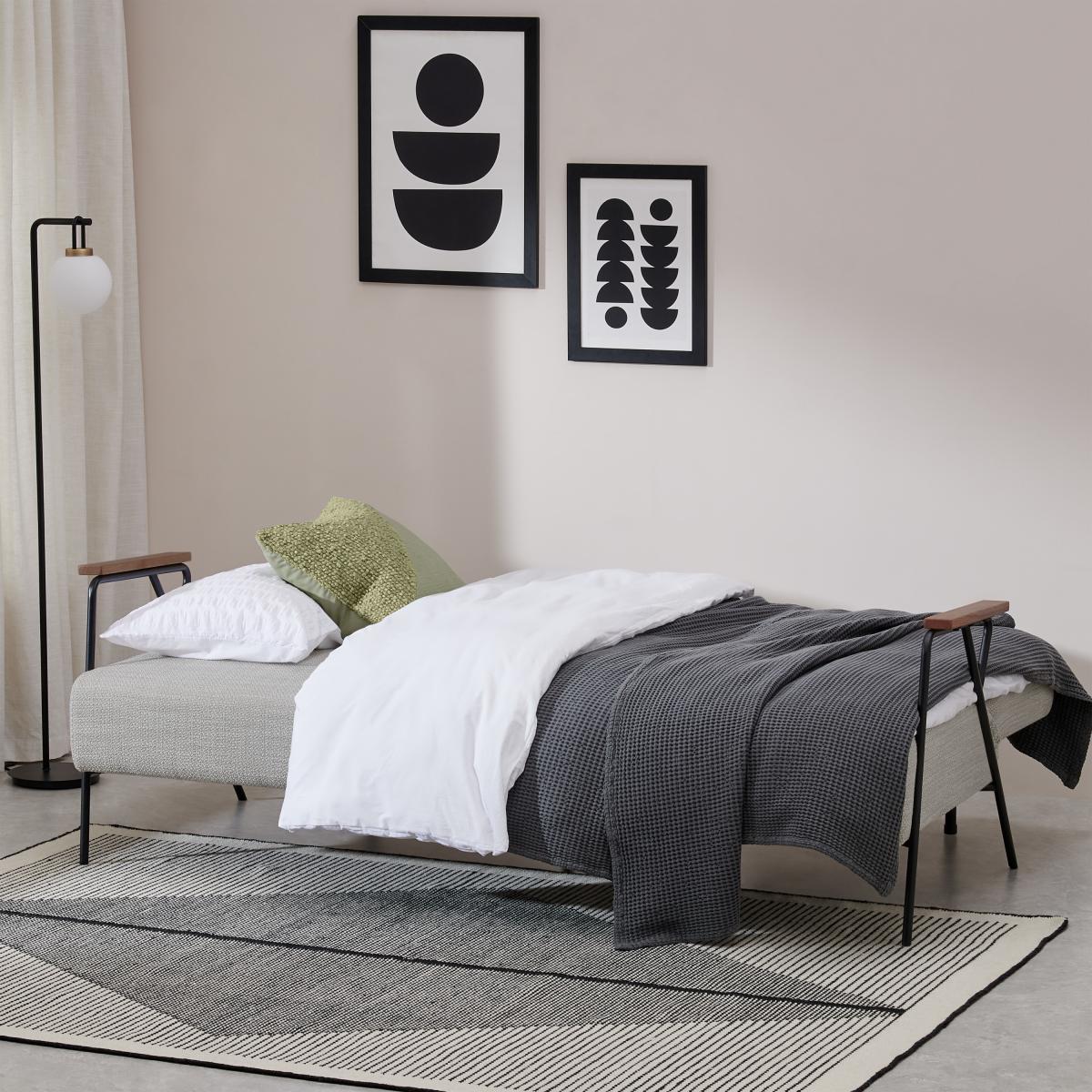 Merle Click Clack Sofa Bed, Ecru Loop Textured Boucle – image 14
