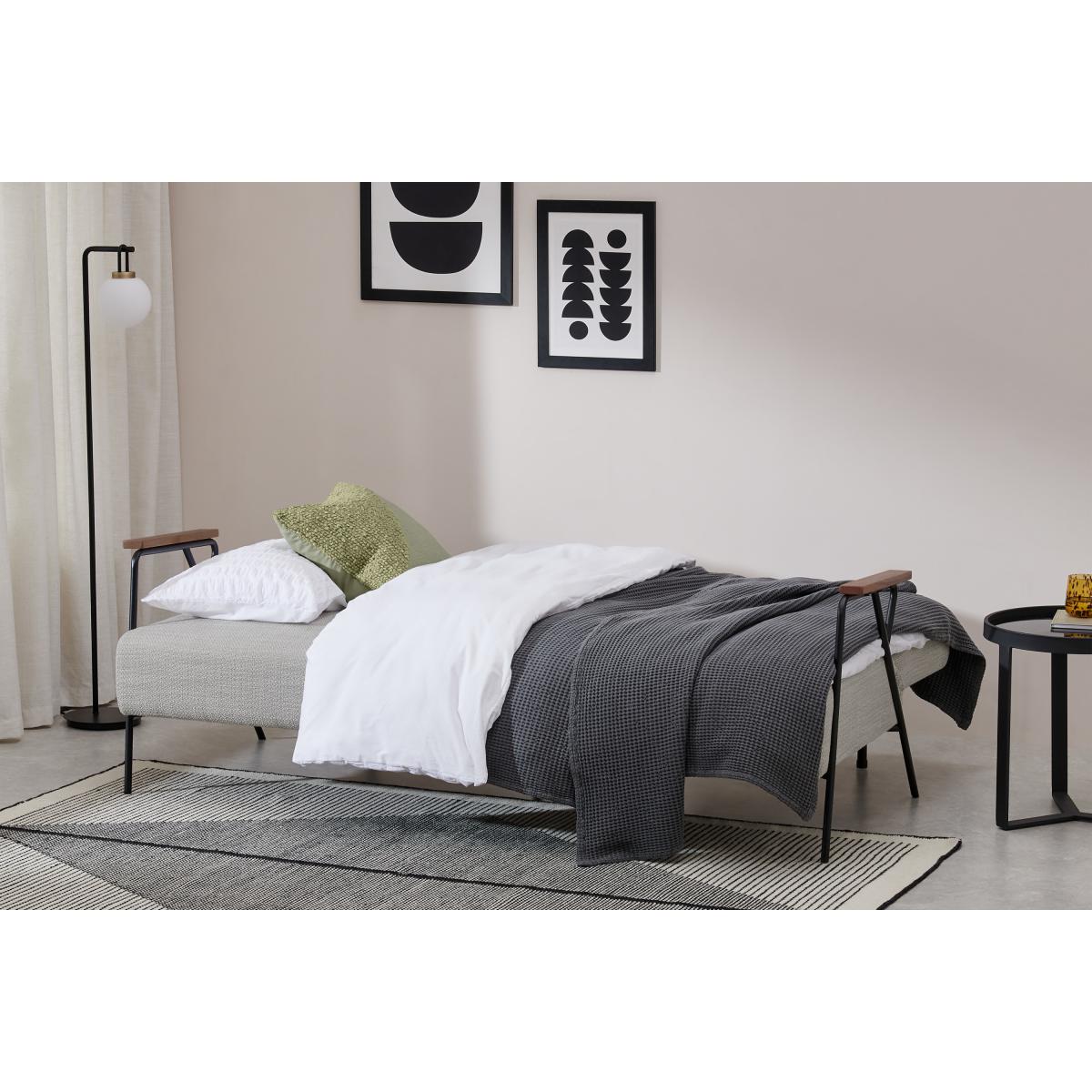 Merle Click Clack Sofa Bed, Ecru Loop Textured Boucle – image 6
