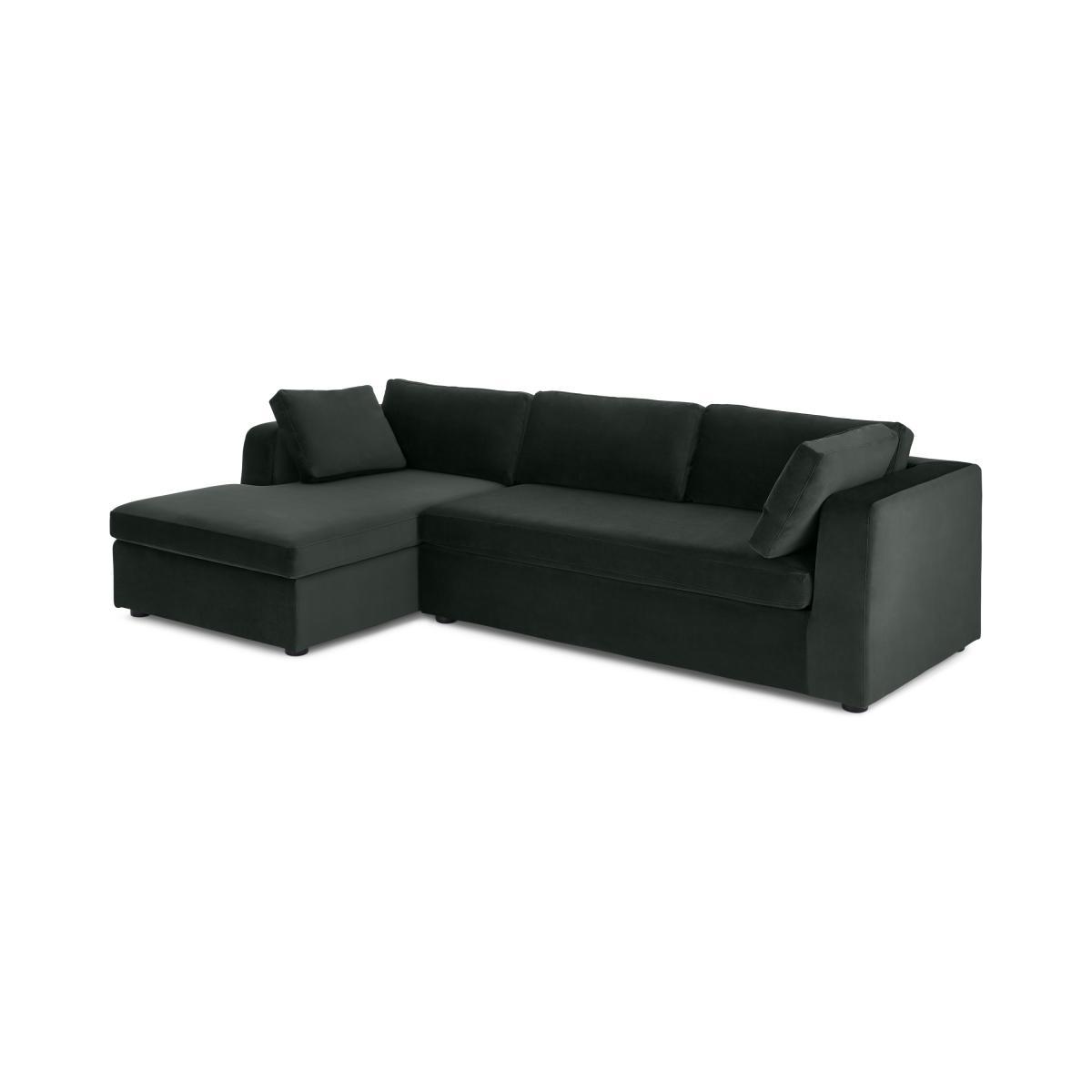 Mogen Left Hand Facing Chaise End Sofa Bed with Storage, Dark Anthracite Velvet – image 3