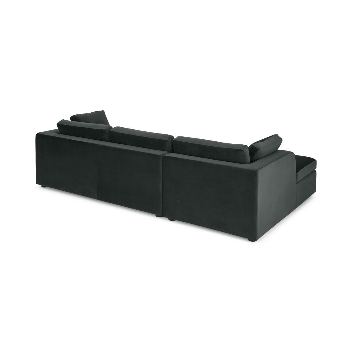 Mogen Left Hand Facing Chaise End Sofa Bed with Storage, Dark Anthracite Velvet – image 6