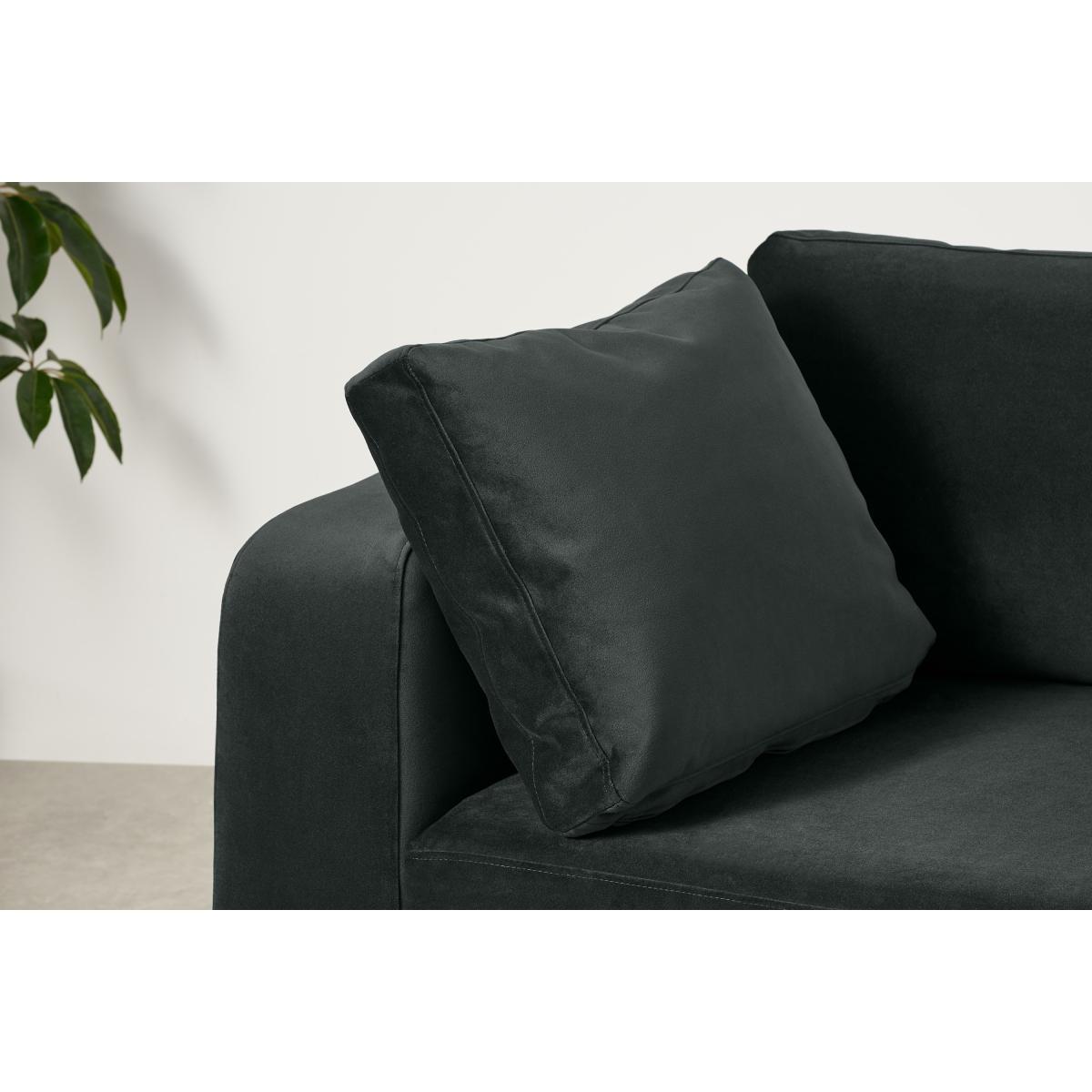 Mogen Left Hand Facing Chaise End Sofa Bed with Storage, Dark Anthracite Velvet – image 7