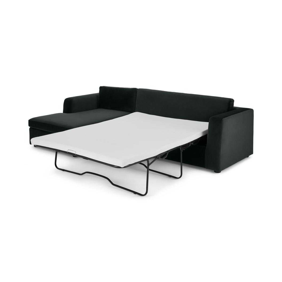 Mogen Left Hand Facing Chaise End Sofa Bed with Storage, Dark Anthracite Velvet – image 8