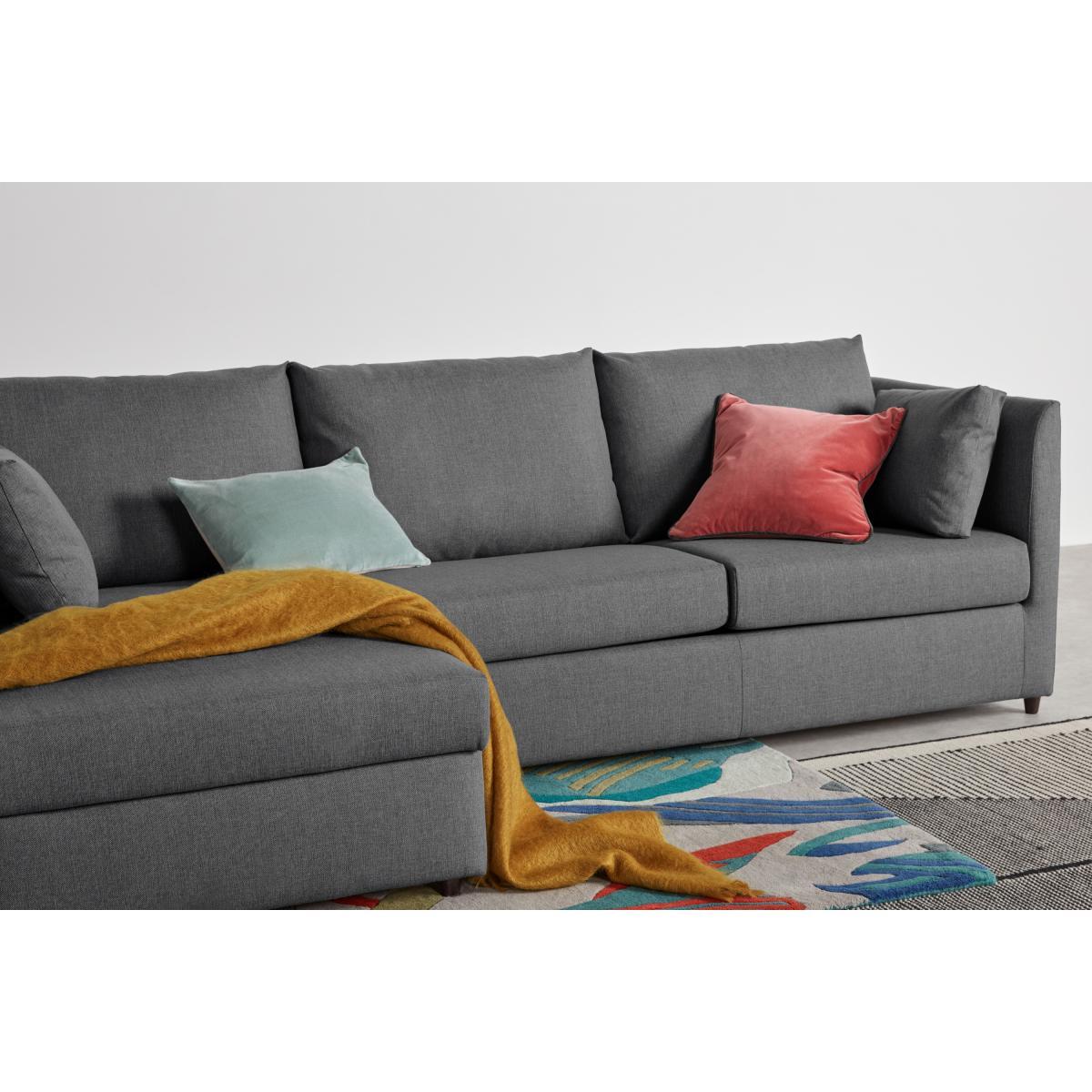 Milner Left Hand Facing Corner Storage Sofa Bed with Memory Foam Mattress, Night Grey   – image 7
