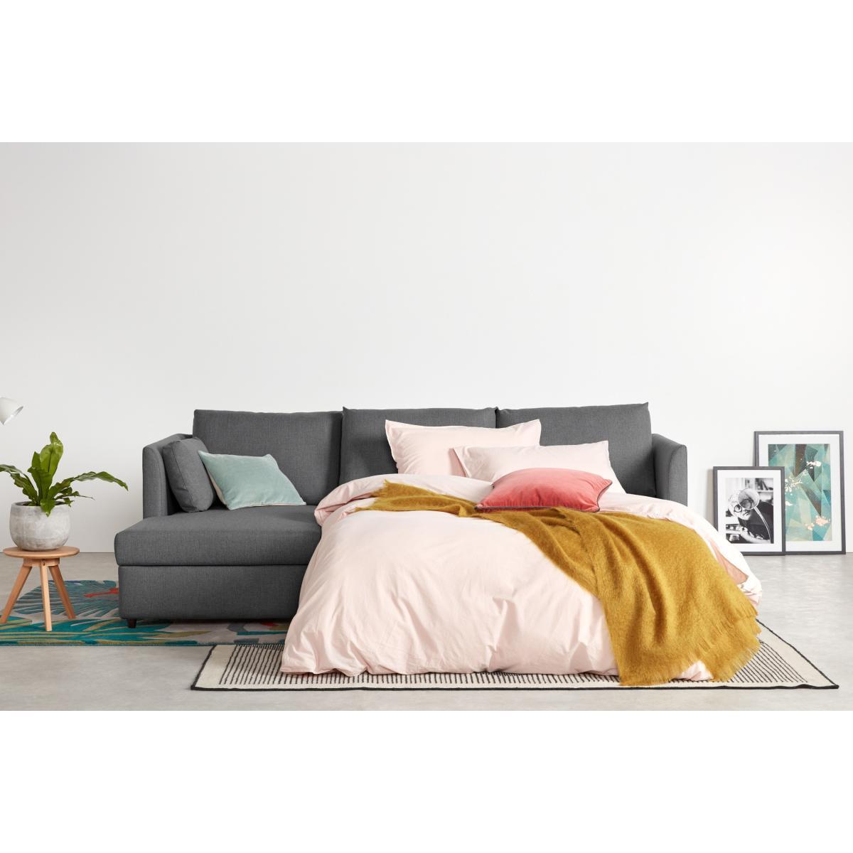 Milner Left Hand Facing Corner Storage Sofa Bed with Memory Foam Mattress, Night Grey   – image 9