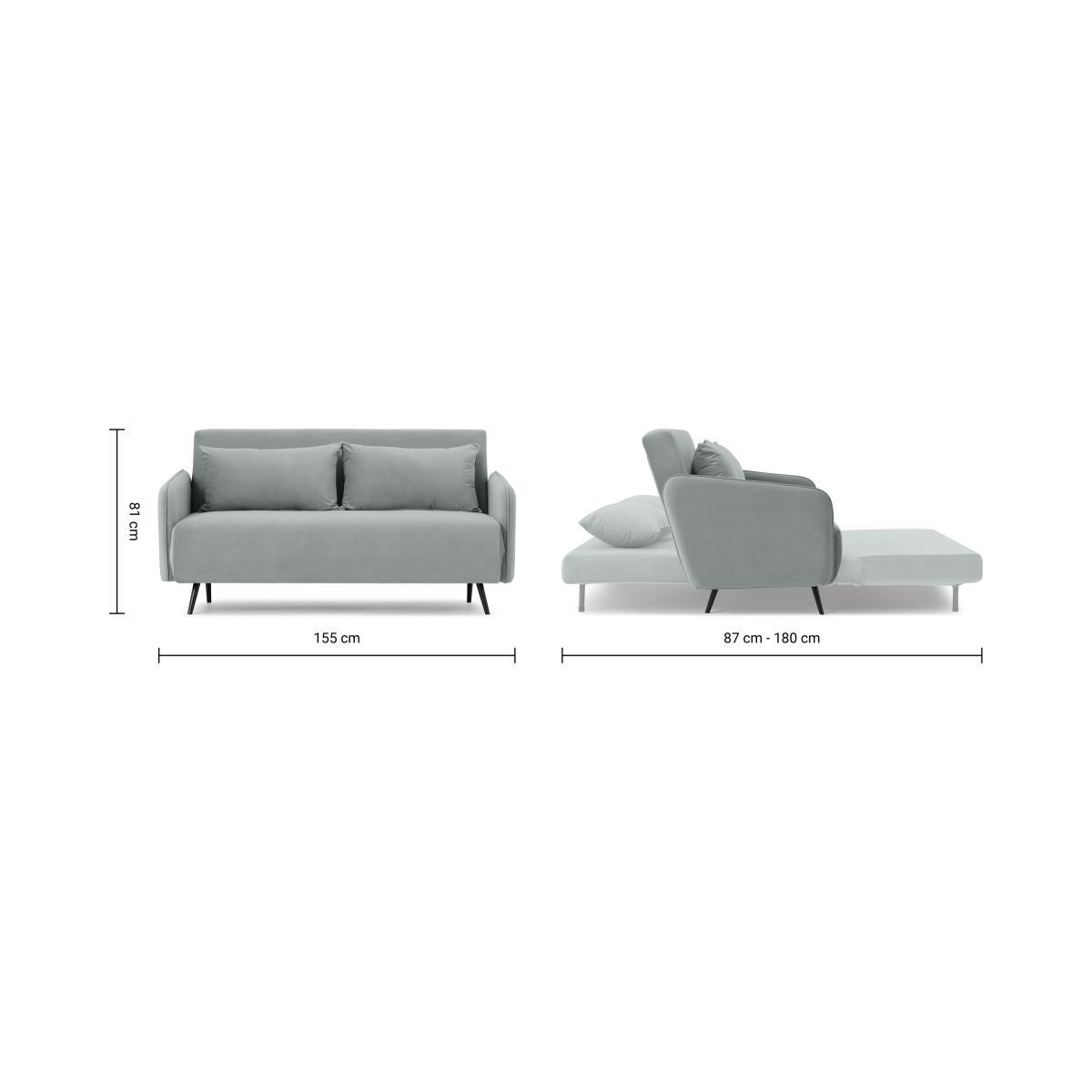 Hettie Large Double Sofa Bed, Ice Blue Velvet – image 11