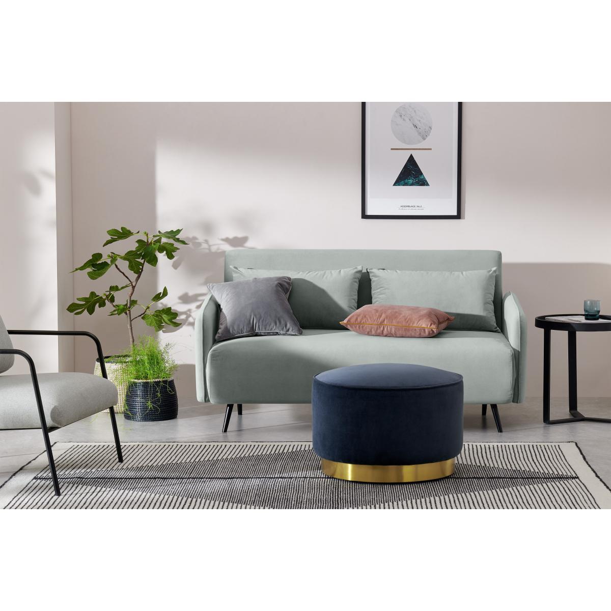 Hettie Large Double Sofa Bed, Ice Blue Velvet – image 4