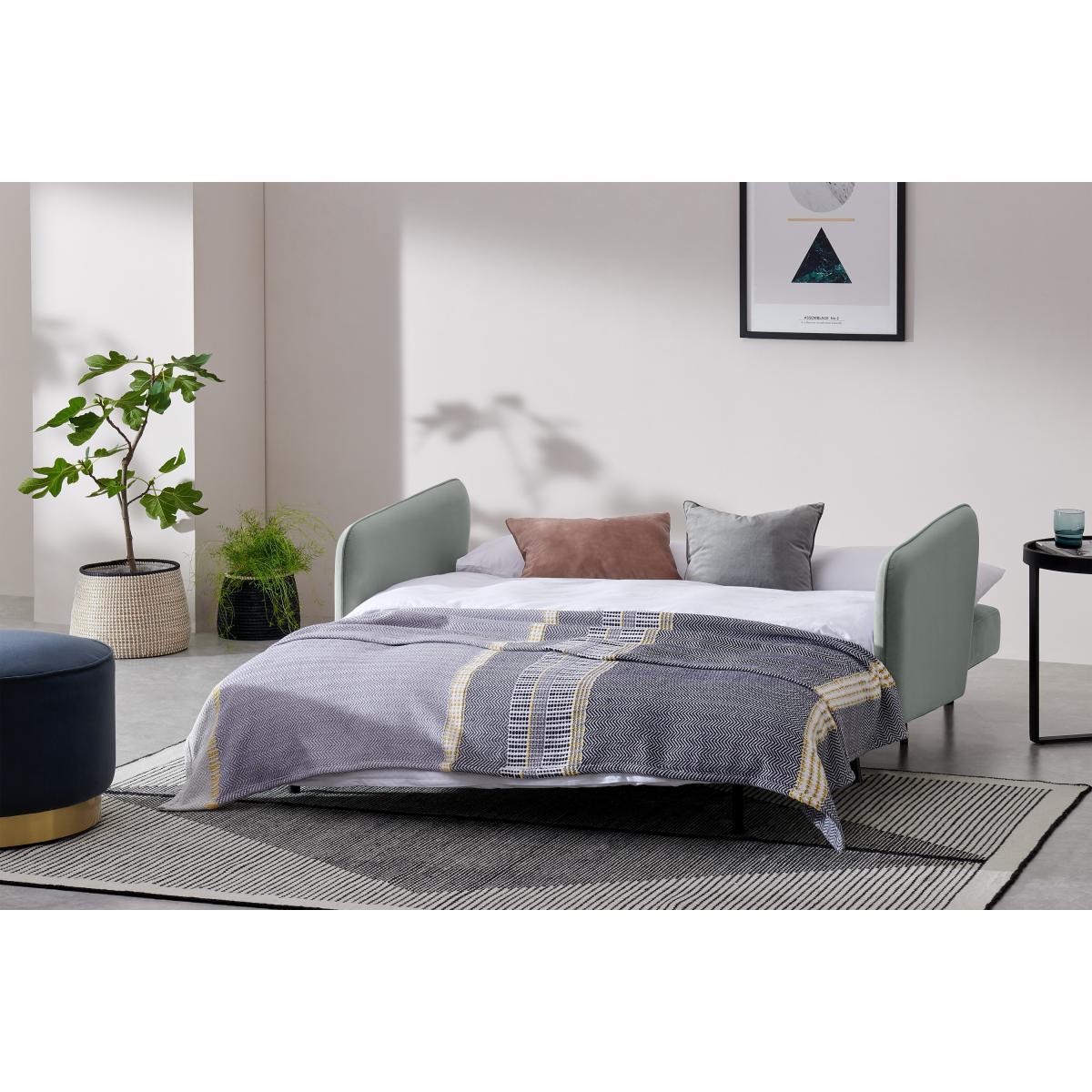 Hettie Large Double Sofa Bed, Ice Blue Velvet – image 5