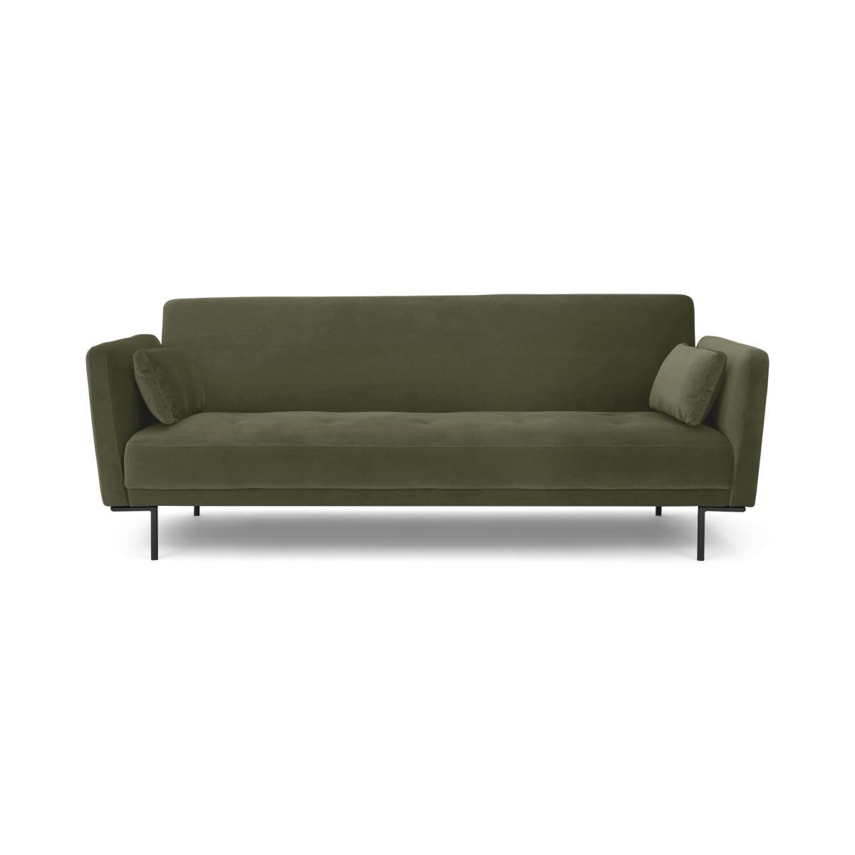 Harlow Click Clack Sofa Bed, Pistachio Green Recycled Velvet – image 2