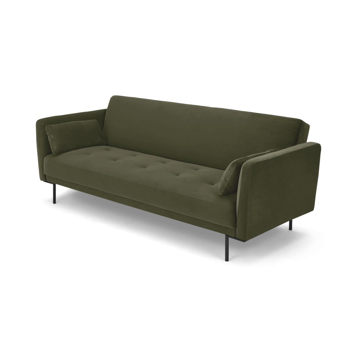 Harlow Click Clack Sofa Bed, Pistachio Green Recycled Velvet – image 3